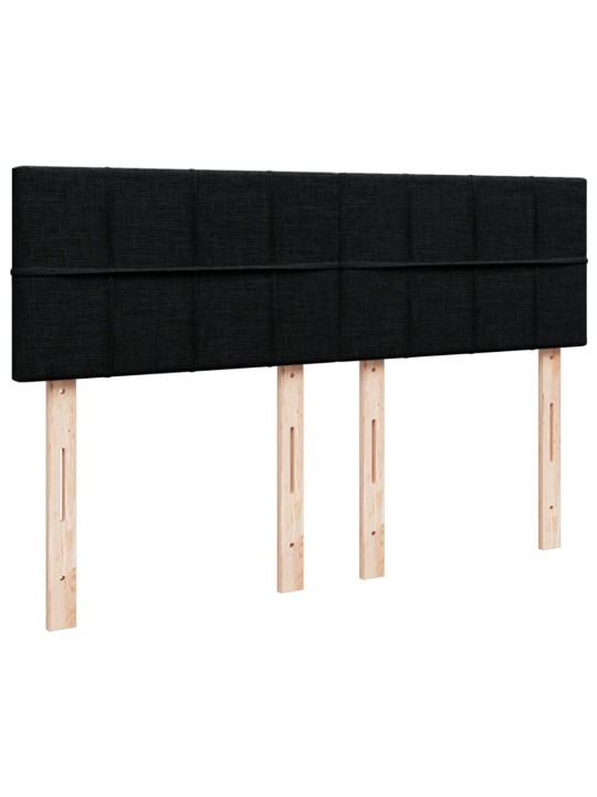 Box spring postel s matrací černá 140x200 cm textil