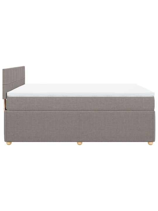 Box spring postel s matrací taupe 140x200 cm textil