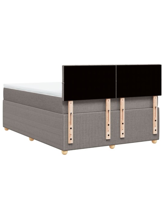 Box spring postel s matrací taupe 140x200 cm textil