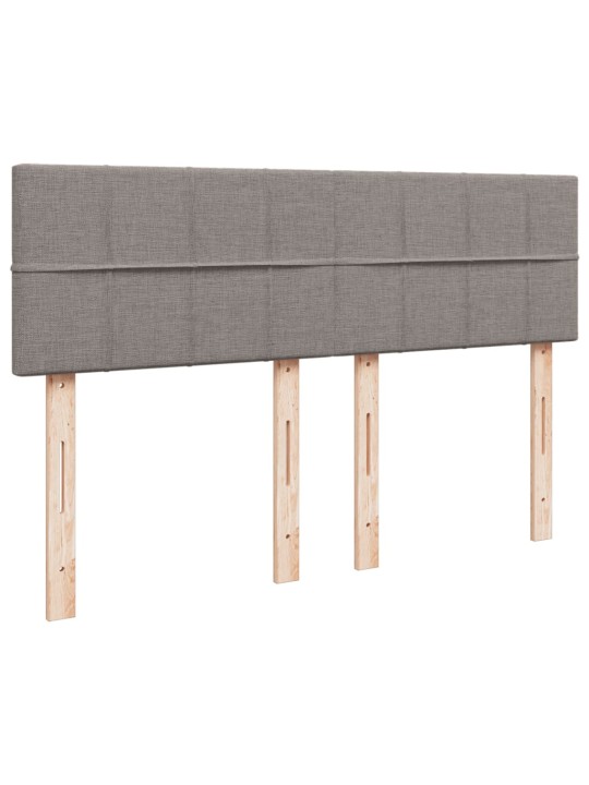 Box spring postel s matrací taupe 140x200 cm textil