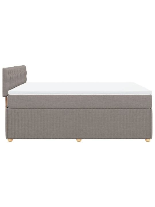 Box spring postel s matrací taupe 140x200 cm textil