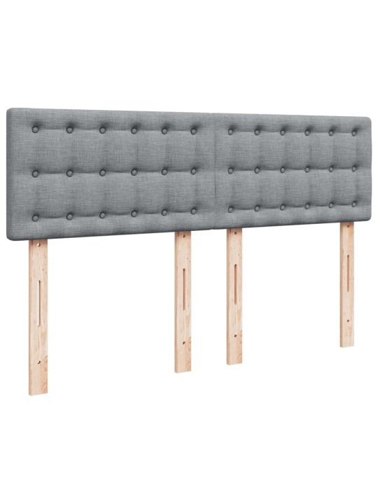 Box spring postel s matrací světle šedá 140 x 200 cm textil
