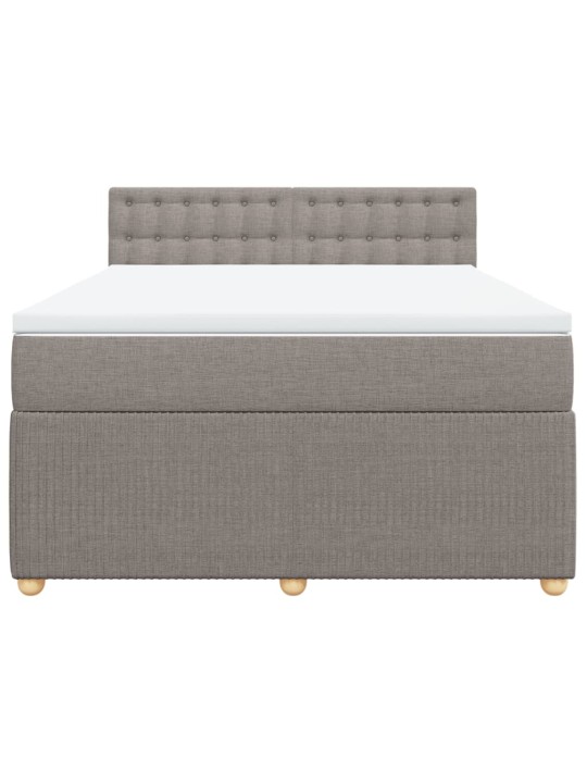 Box spring postel s matrací taupe 140x200 cm textil