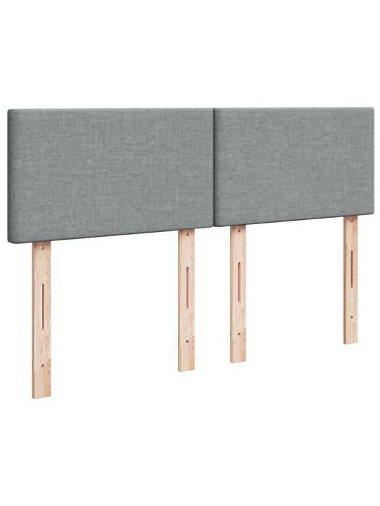 Box spring postel s matrací světle šedá 160 x 200 cm textil