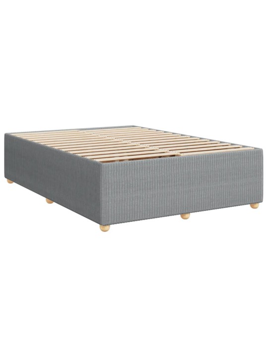 Box spring postel s matrací světle šedá 160 x 200 cm textil