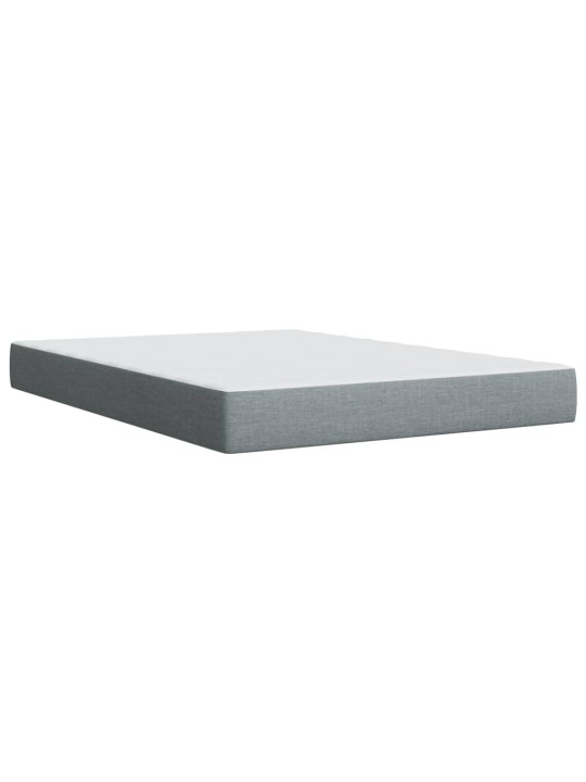 Box spring postel s matrací světle šedá 160 x 200 cm textil
