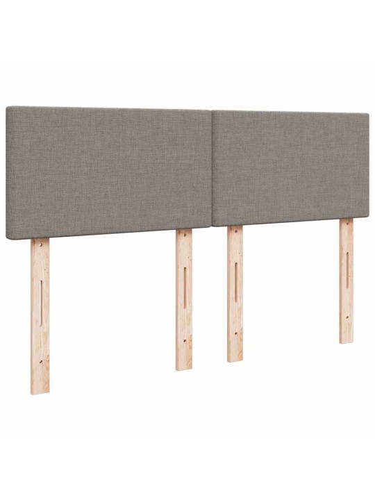 Box spring postel s matrací taupe 160x200 cm textil