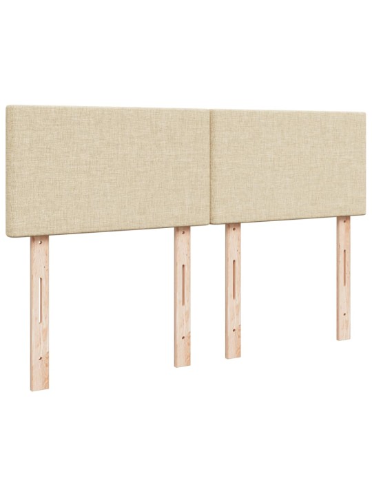 Box spring postel s matrací krémová 160x200 cm textil