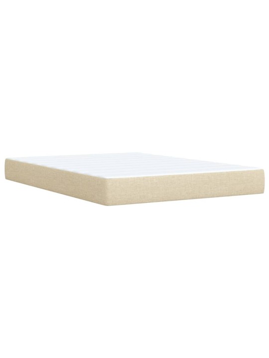 Box spring postel s matrací krémová 160x200 cm textil