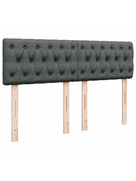 Box spring postel s matrací tmavě šedá 160x200 cm textil