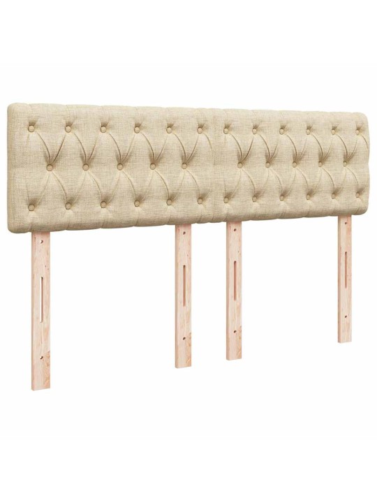 Box spring postel s matrací krémová 160x200 cm textil