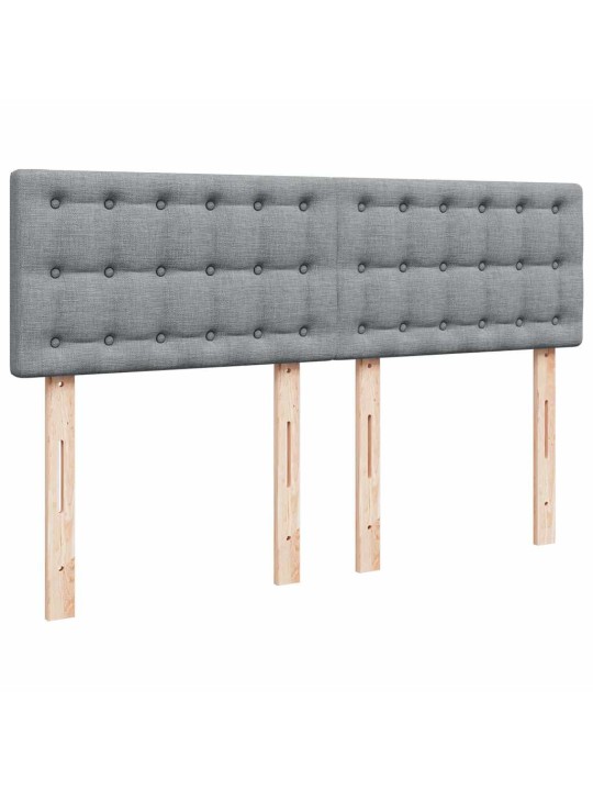 Box spring postel s matrací světle šedá 160 x 200 cm textil