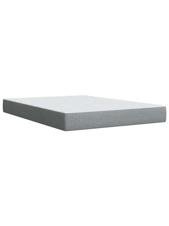 Box spring postel s matrací světle šedá 160 x 200 cm textil