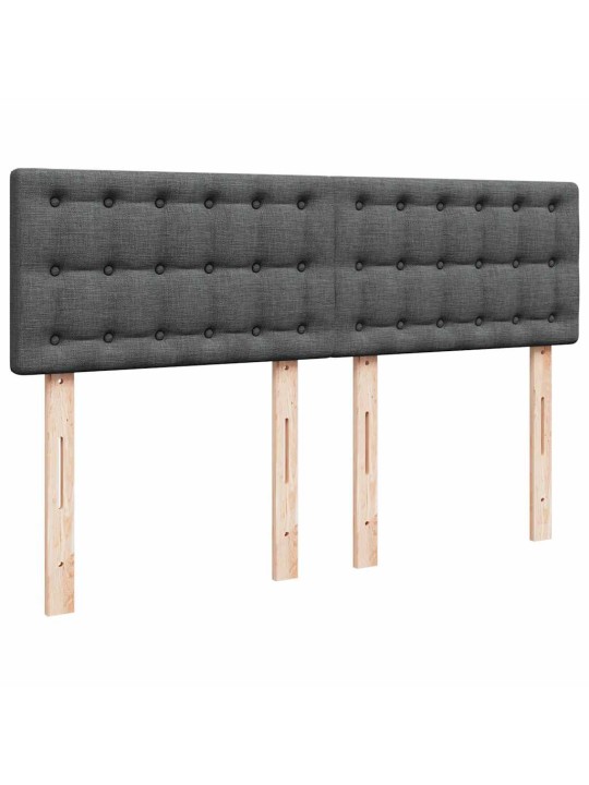 Box spring postel s matrací tmavě šedá 160x200 cm textil
