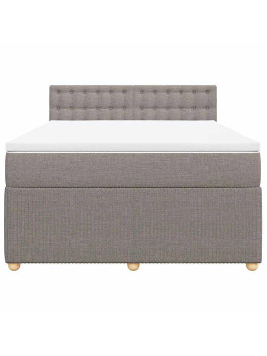 Box spring postel s matrací taupe 160x200 cm textil