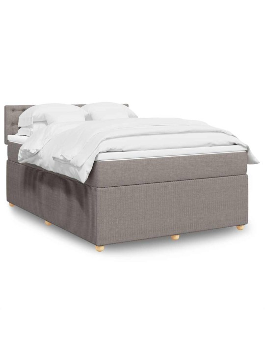 Box spring postel s matrací taupe 160x200 cm textil
