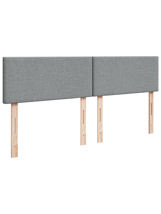 Box spring postel s matrací světle šedá 180 x 200 cm textil