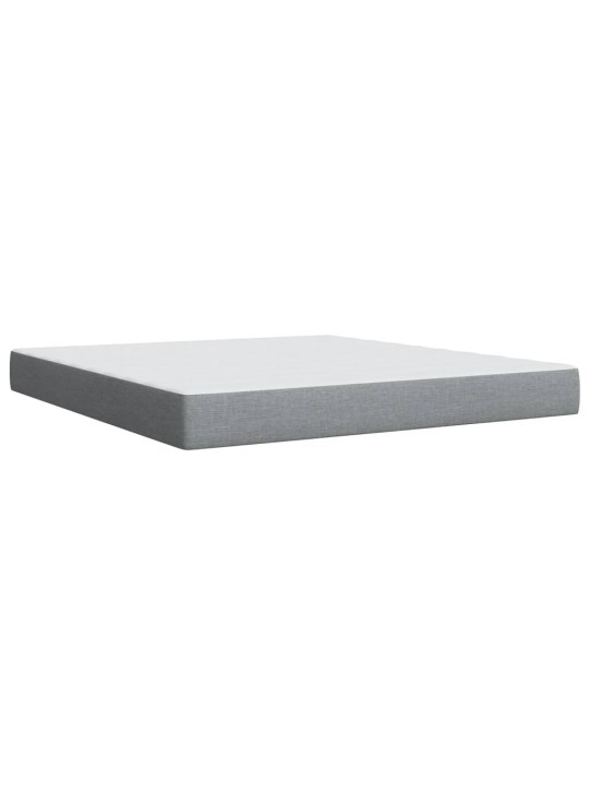 Box spring postel s matrací světle šedá 180 x 200 cm textil