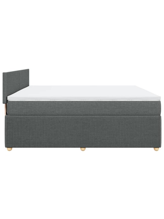 Box spring postel s matrací tmavě šedá 180x200 cm textil