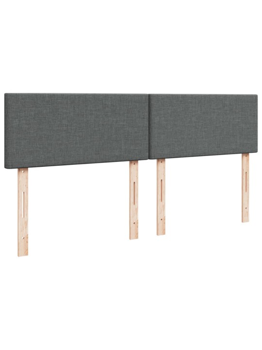 Box spring postel s matrací tmavě šedá 180x200 cm textil