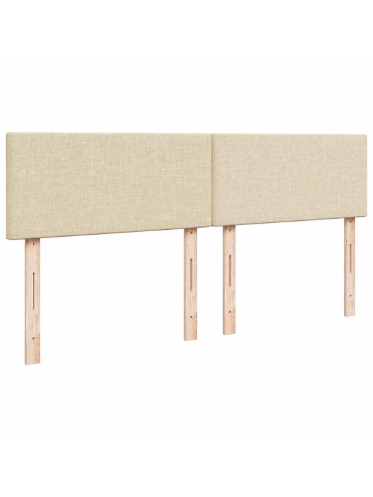 Box spring postel s matrací krémová 180x200 cm textil
