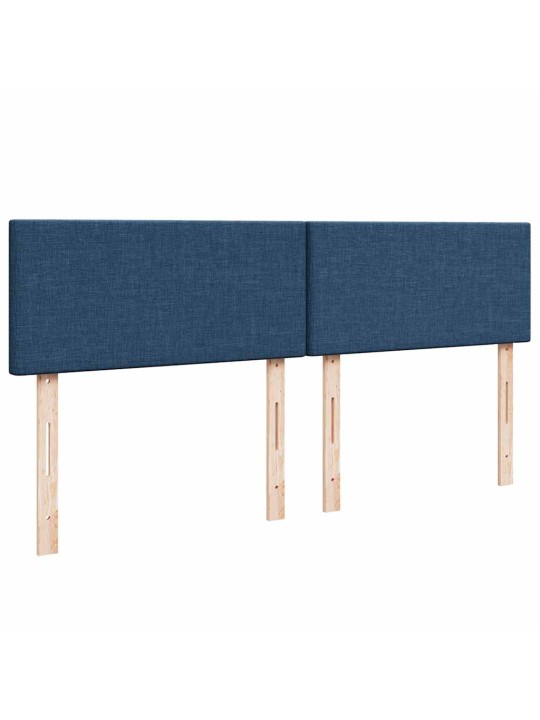 Box spring postel s matrací modrá 180x200 cm textil