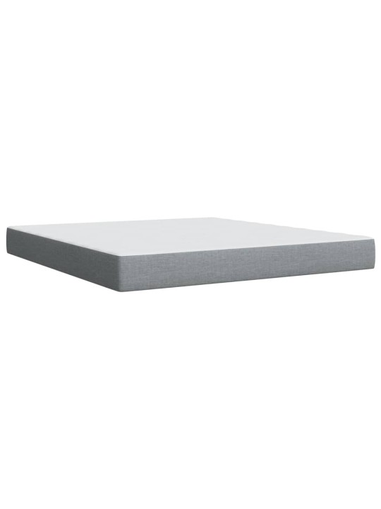 Box spring postel s matrací světle šedá 180 x 200 cm textil