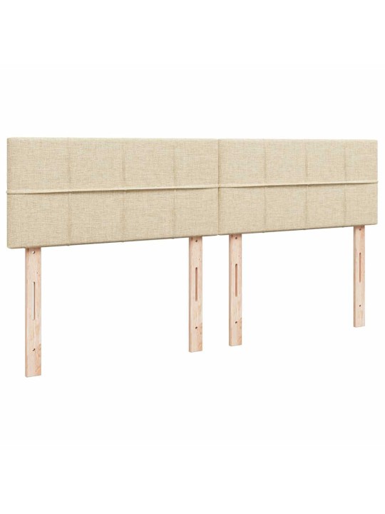 Box spring postel s matrací krémová 180x200 cm textil