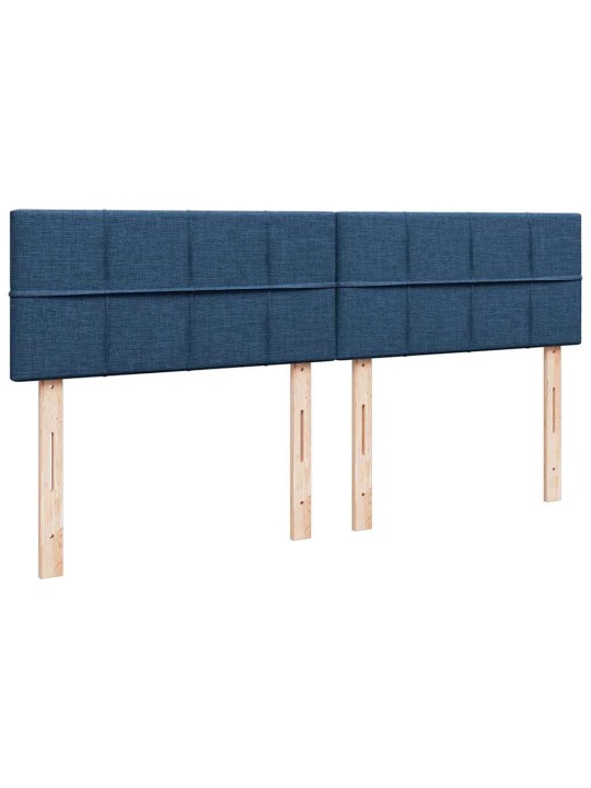 Box spring postel s matrací modrá 180x200 cm textil