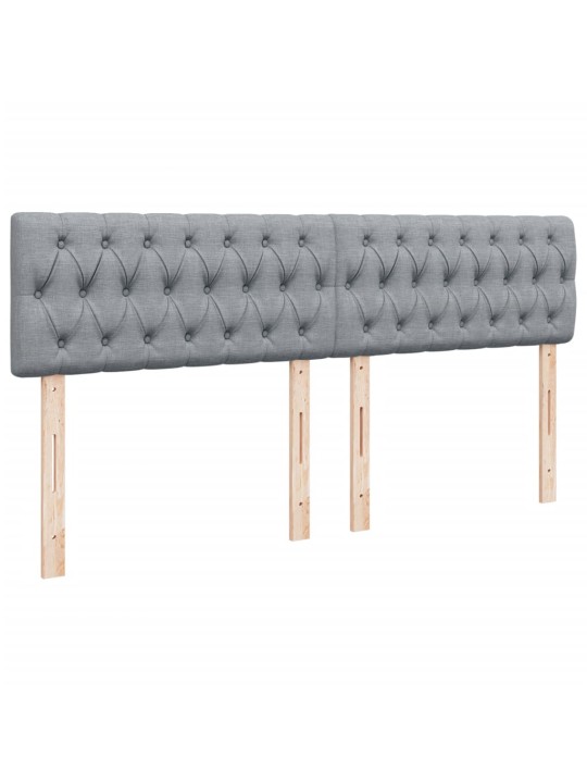 Box spring postel s matrací světle šedá 180 x 200 cm textil