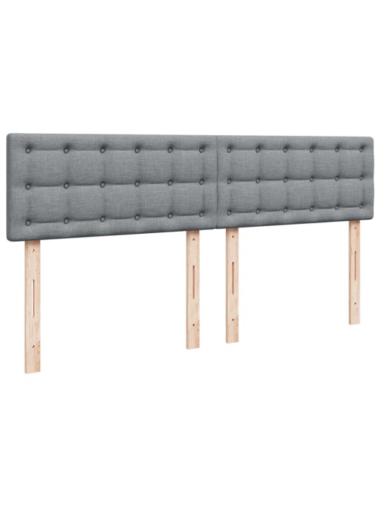 Box spring postel s matrací světle šedá 180 x 200 cm textil