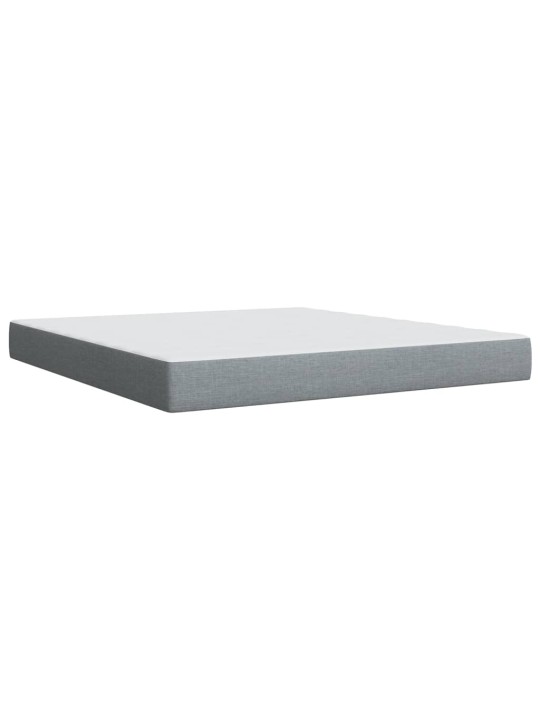 Box spring postel s matrací světle šedá 180 x 200 cm textil