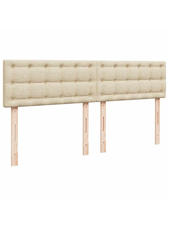 Box spring postel s matrací krémová 180x200 cm textil
