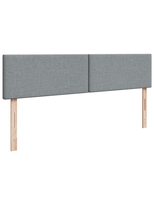 Box spring postel s matrací světle šedá 200 x 200 cm textil