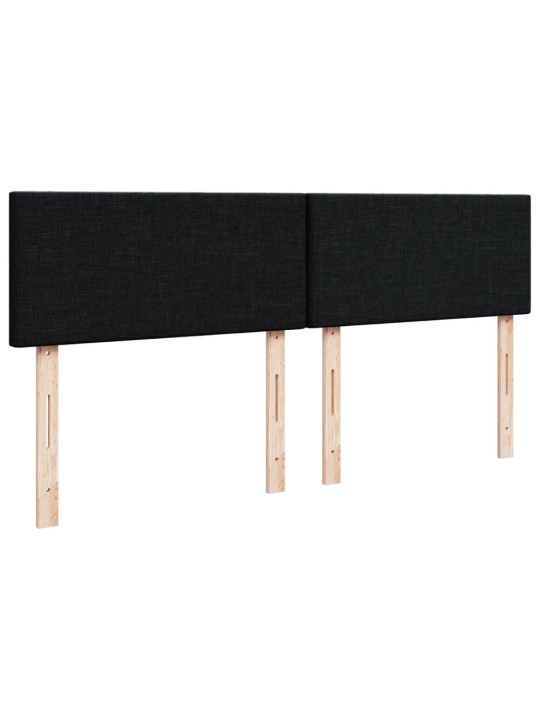 Box spring postel s matrací černá 200x200 cm textil