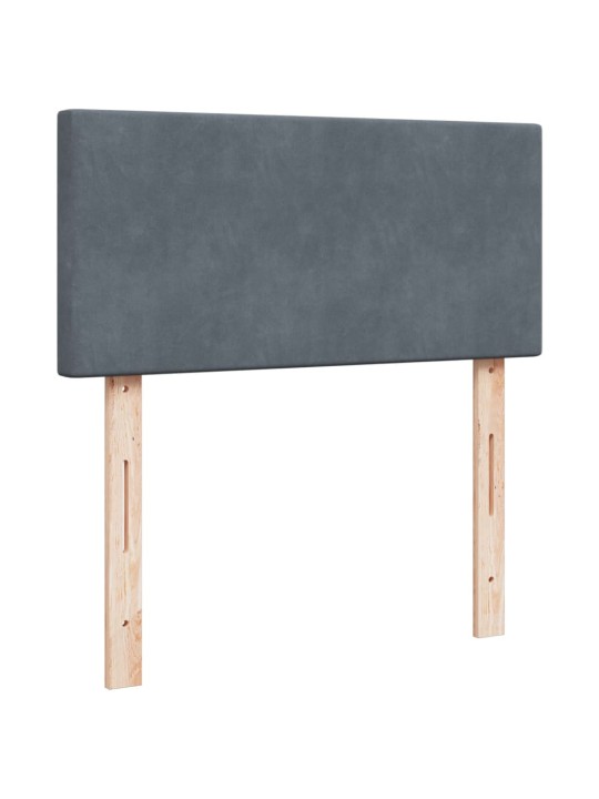 Box spring postel s matrací tmavě šedá 80 x 200 cm samet
