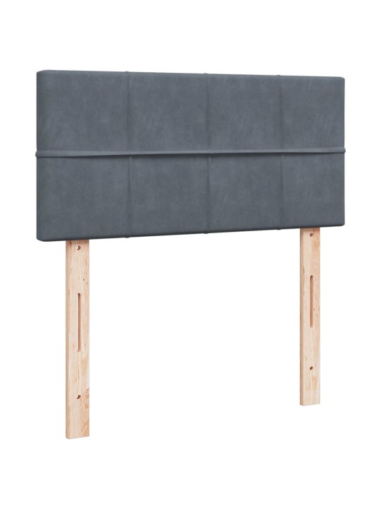 Box spring postel s matrací tmavě šedá 80 x 200 cm samet