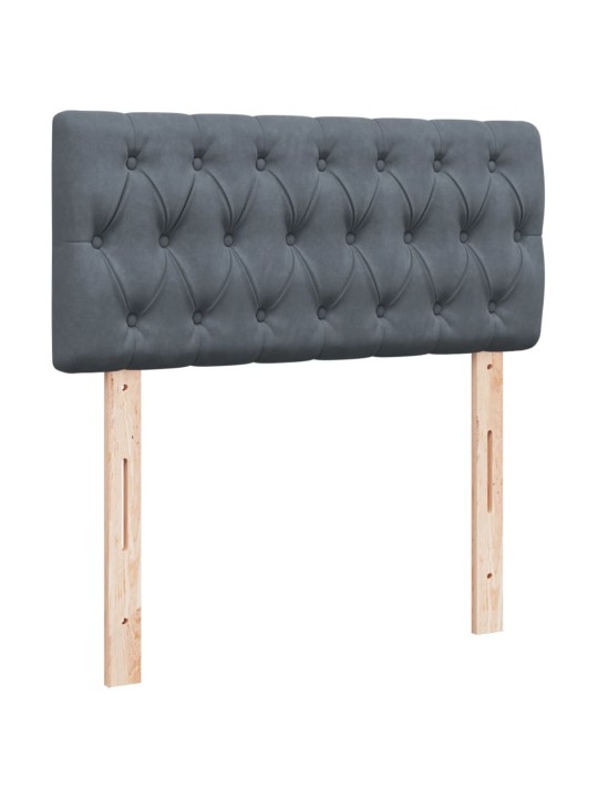 Box spring postel s matrací tmavě šedá 80 x 200 cm samet