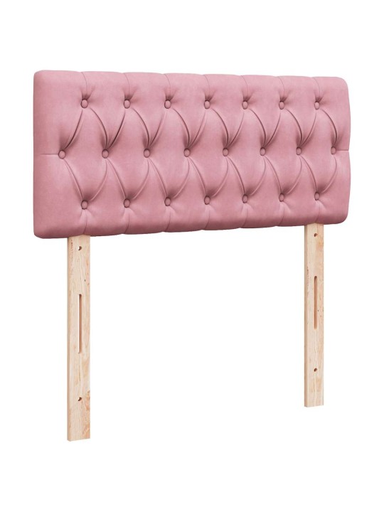 Box spring postel s matrací růžová 80 x 200 cm samet
