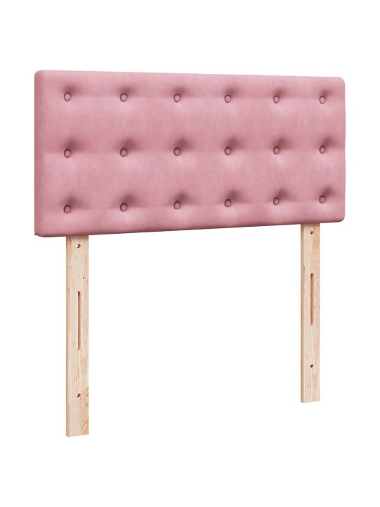 Box spring postel s matrací růžová 80 x 200 cm samet