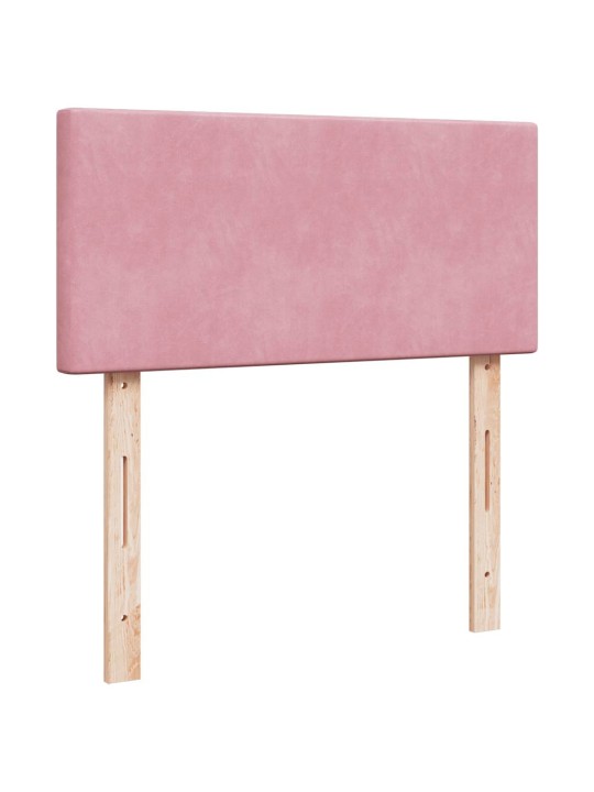 Box spring postel s matrací růžová 90x190 cm samet