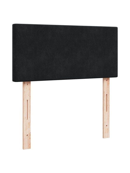 Box spring postel s matrací černá 100x200 cm samet