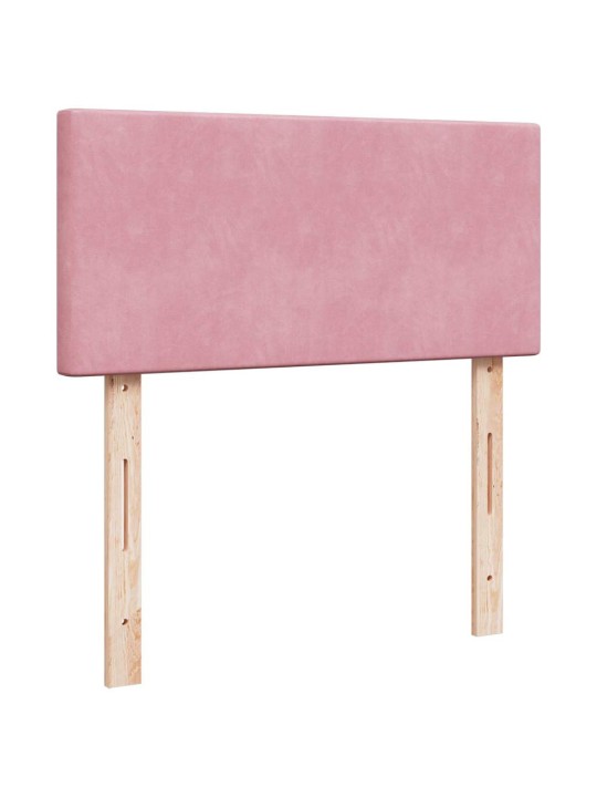Box spring postel s matrací růžová 100x200 cm samet