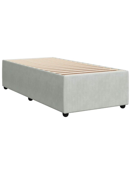 Box spring postel s matrací světle šedá 100x200 cm samet