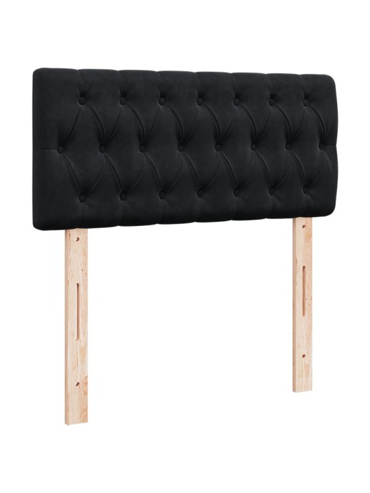 Box spring postel s matrací černá 100x200 cm samet