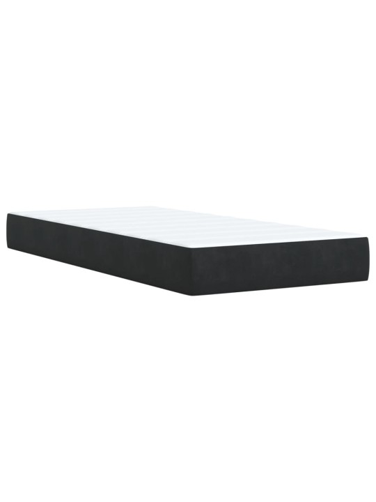 Box spring postel s matrací černá 100x200 cm samet