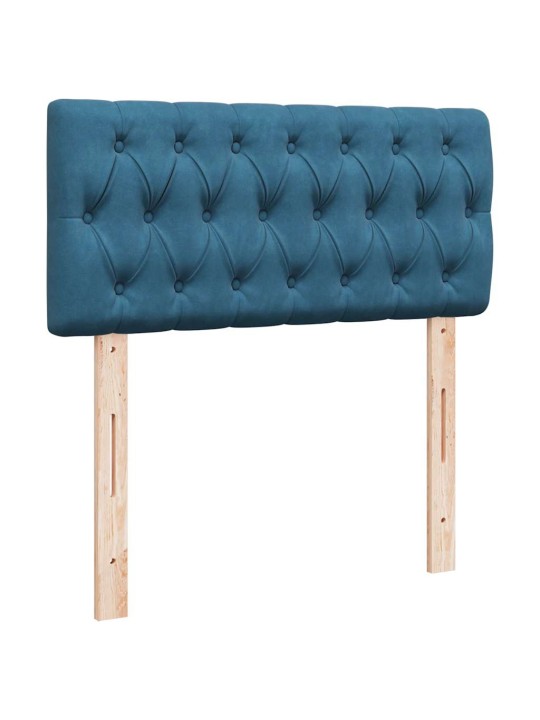 Box spring postel s matrací modrá 100 x 200 cm samet