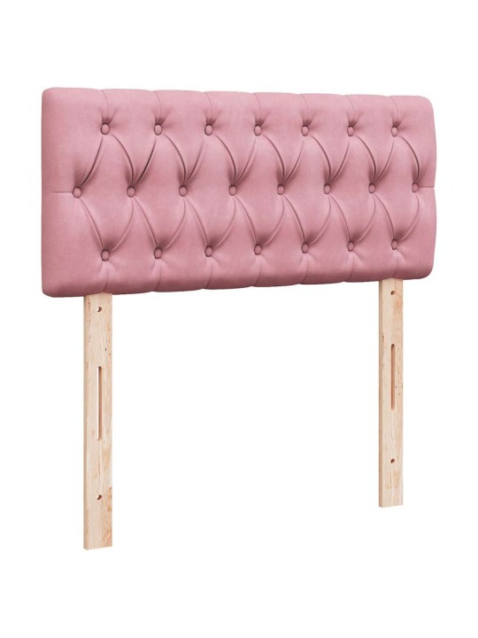 Box spring postel s matrací růžová 100x200 cm samet