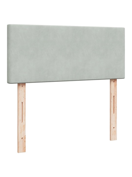 Box spring postel s matrací světle šedá 120x190 cm samet
