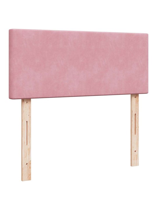Box spring postel s matrací růžová 120x190 cm samet